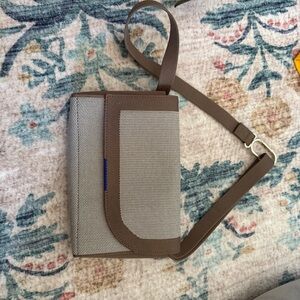 Rothy's Tan and Red Crossbody Bag